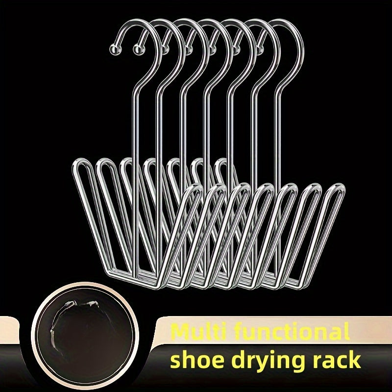 Zanglamaydigan po'latdan yasalgan oyoq kiyim javoni to'plami, 3, 5 yoki 7 qavatli, ichki va tashqi foydalanish uchun quritish tashkilotchisi