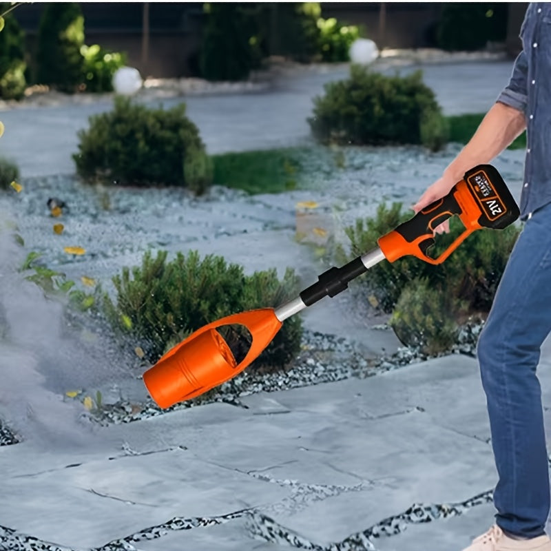 Wireless Lithium Battery Leaf Blower for Yard Cleanup, Orange and Black