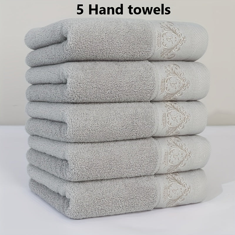 Cotton Towels with Crown Pattern Embroidery 450gsm for Bathroom and Makeup Room