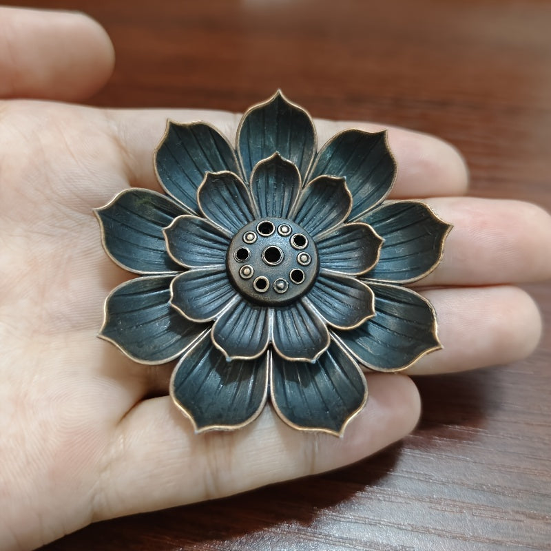 Lotus Flower Incense Holder for Temple Yoga Studio Home Decor
