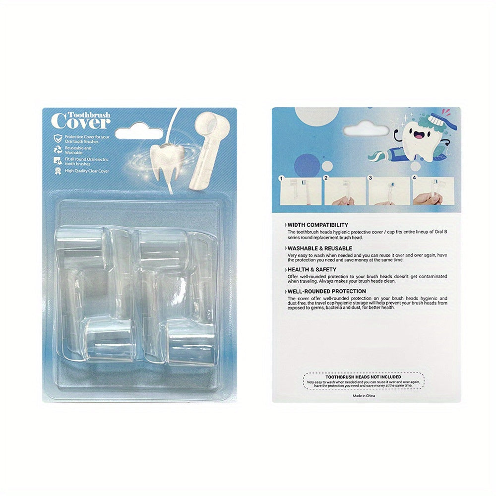Toothbrush Head Cover Dust Protector for Electric Toothbrushes White
