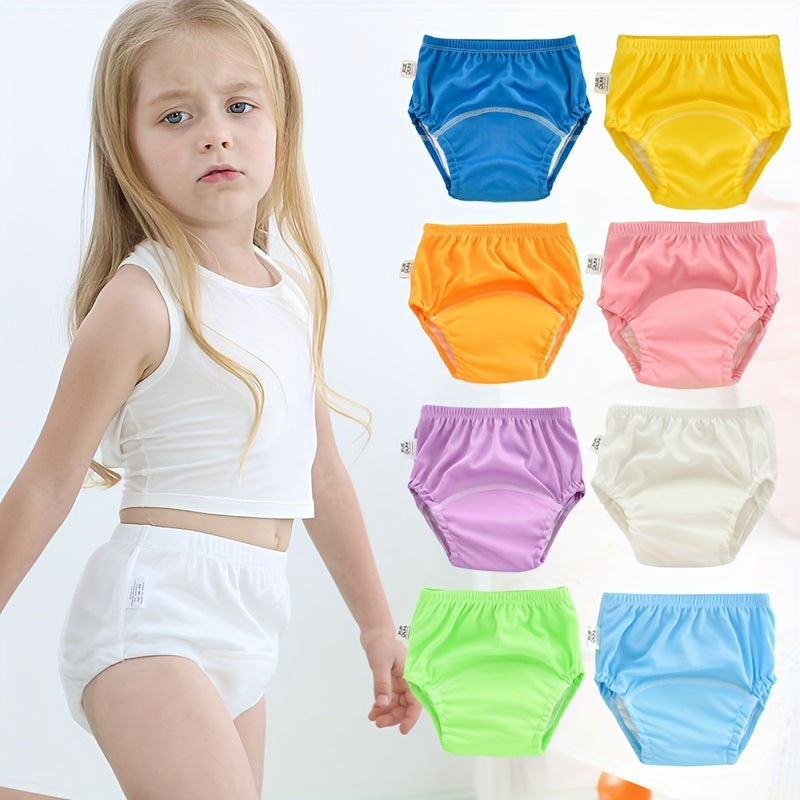 Pack de 2 pantalones de entrenamiento para niños y niñas de 0-3 años, lavables en algodón