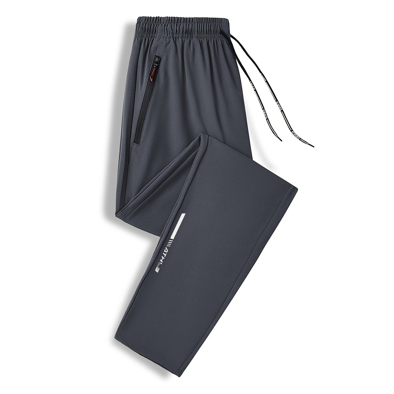 Men's Plus Size Casual Sports Pants Polyester Spandex Printed Zipper Regular Fit