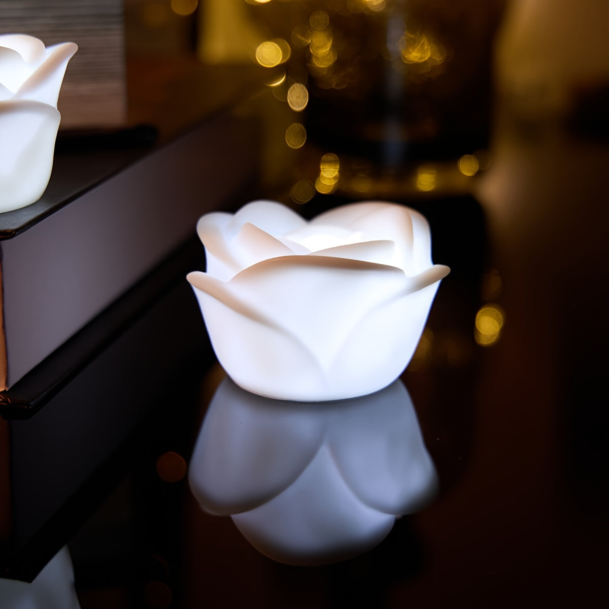 6pcs LED Luminous Rose Flowers for Valentine's Day Home Decor Wedding Romantic Scene