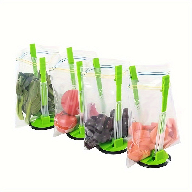 Juego de 2 o 4 soportes ajustables para bolsas, estante para almacenamiento de alimentos en la cocina