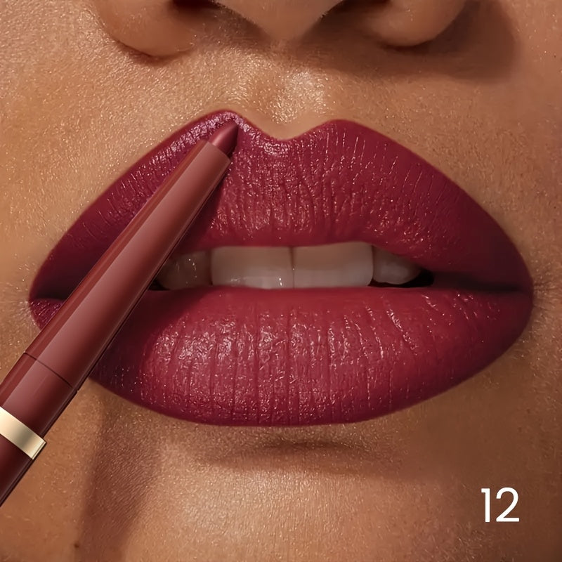 Women's Waterproof Nude Lip Liner, Matte, Long-Lasting, Retractable