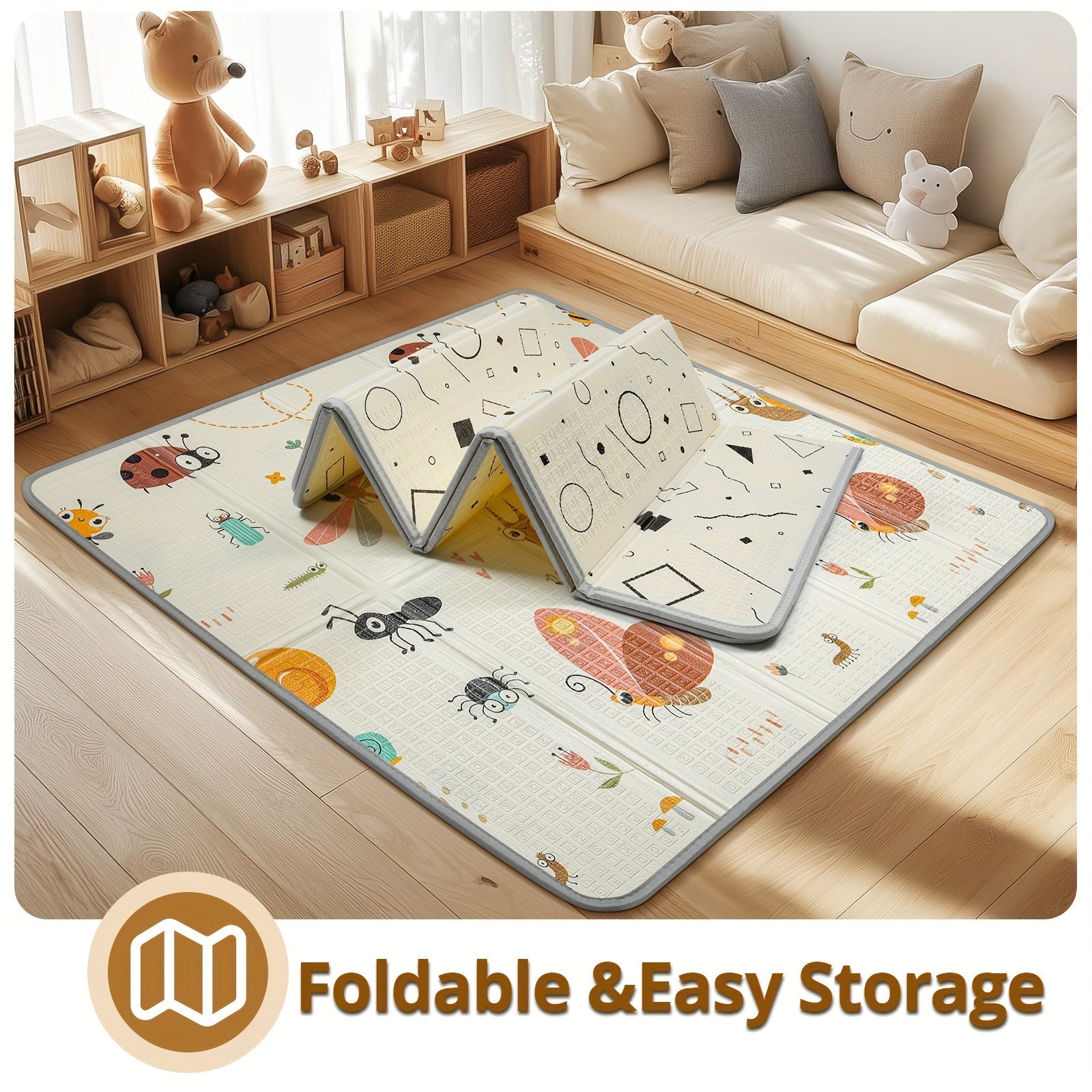 Kids' Waterproof Foam Play Mat for Kids Safety and Comfort Christmas Gift