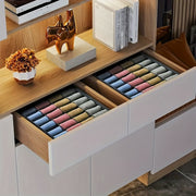 Foldable Mesh Fabric Sock and Underwear Organizer with 24 Compartments for Closet Storage