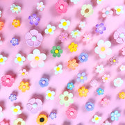 Ayollar uchun ABS Flower Shoe Charms 15Pcs Rang-barang Daisies Rose Dekoratsiyalari