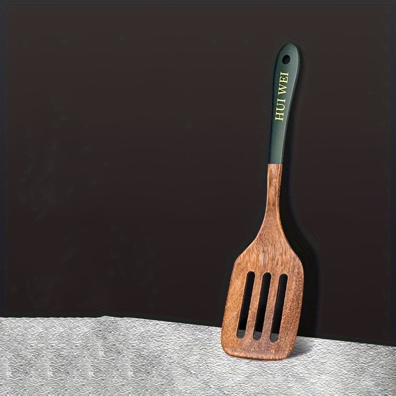 Set of 5 Natural Chicken Wing Wood Spatulas for Non-Stick Pots and Stir-Frying