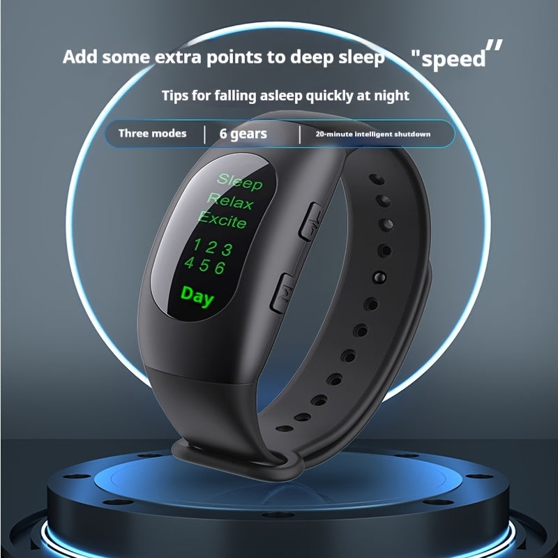 Smart Sleep Bracelet with USB Rechargeable CES Microcurrent Relaxation and Portable Massage