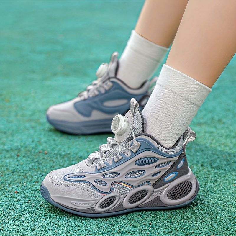 Детские сетчатые кроссовки с регулируемой пряжкой и подошвой из ЭВА для спорта и повседневной носки, черные и белые