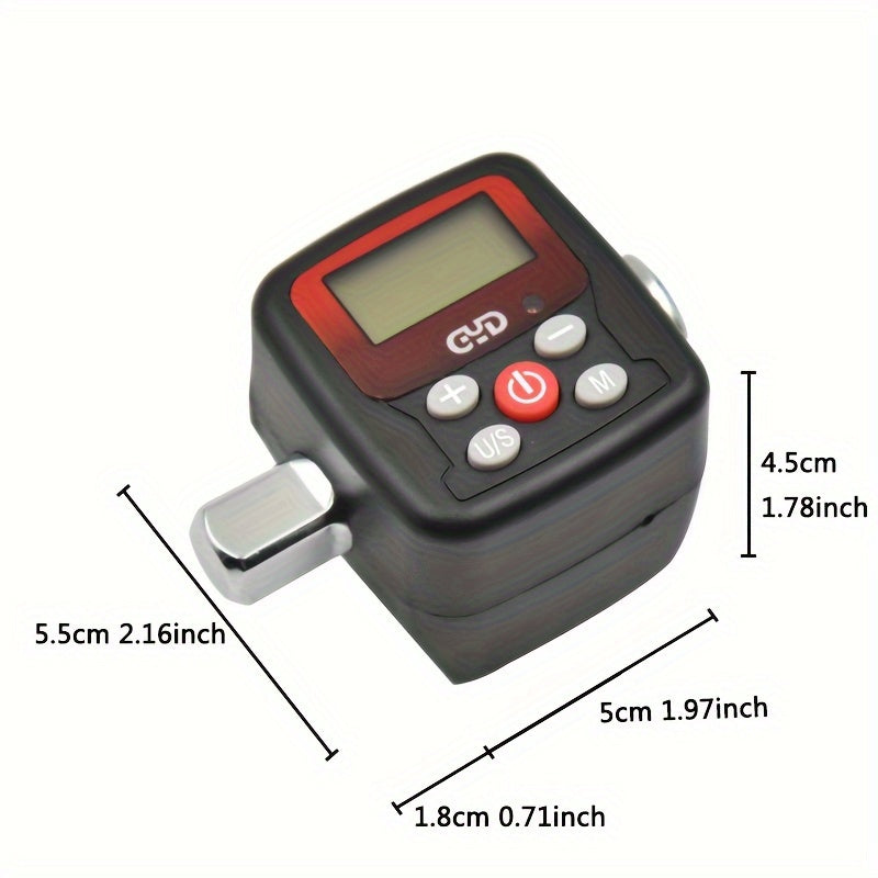 Цифровой адаптер для динамометрического ключа с регулируемой подсветкой, звуковым сигналом, светодиодным предупреждением, высокой точностью, металлический