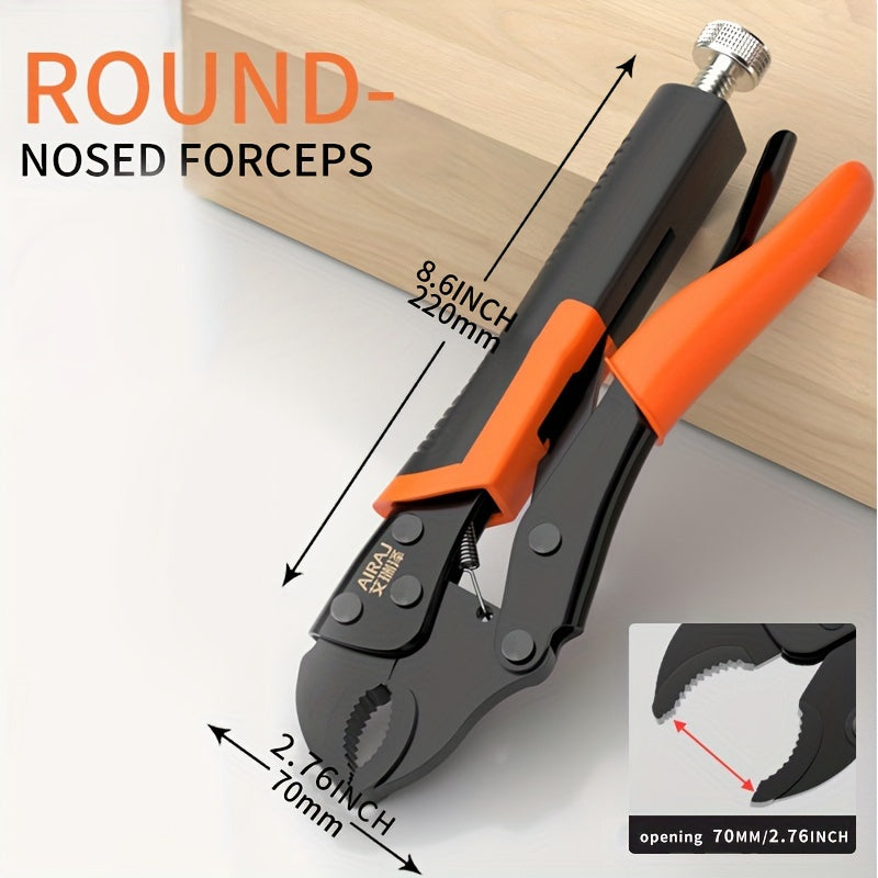 Тяжелые промышленные плоскогубцы из высокоуглеродистой стали с нескользящими рукоятками для работы с металлом и трубами