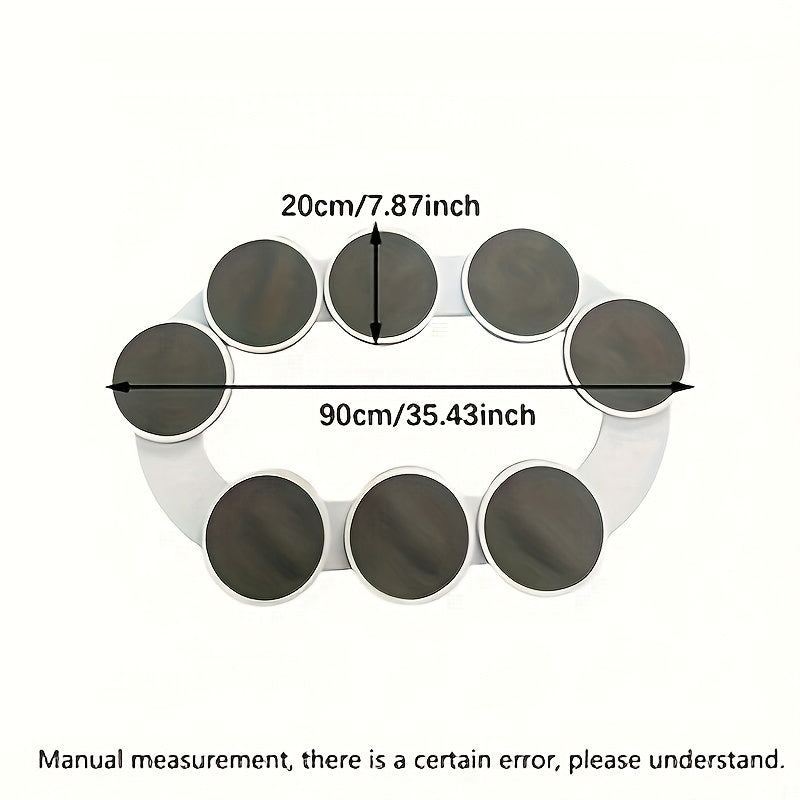 16-Piece Expandable Lazy Susan Turntable for Kitchen and Dining Rectangular Oval Tables