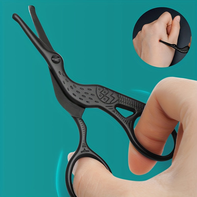 Unisex Stainless Steel Precision Nose Hair Scissors with Safety Tip