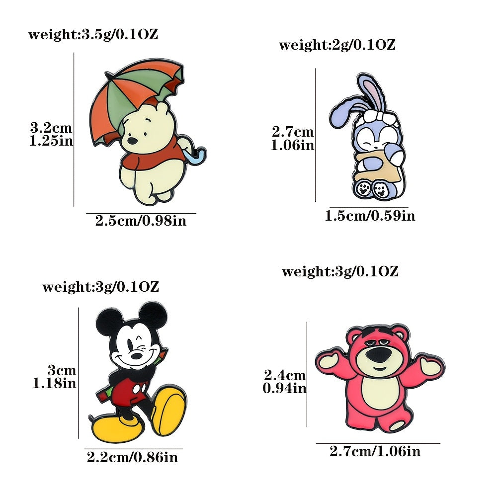 9pcs Cartoon Animal Enamel Pins Set Brooches for Clothing Backpack Accessories Gift