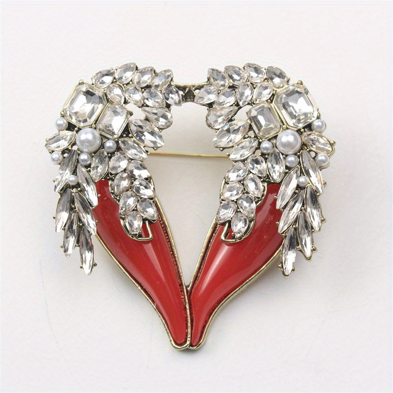 Yulduzcha qanotlari broshyoni rhinestone sevgi sovg‘asi erkaklar va ayollar uchun