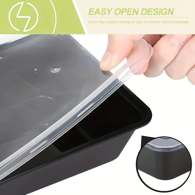 Pack of 10/30/50 BPA-Free Plastic Meal Prep Containers 500ml Leakproof Food Storage