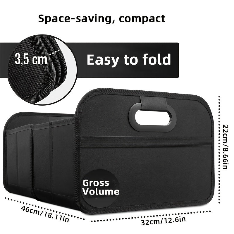36L Collapsible Car Trunk Organizer Foldable Storage Box for Auto, Camping, Picnic