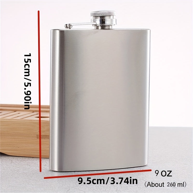 Stainless Steel Hip Flask for Outdoor Use Pocket-Sized with Screw Cap