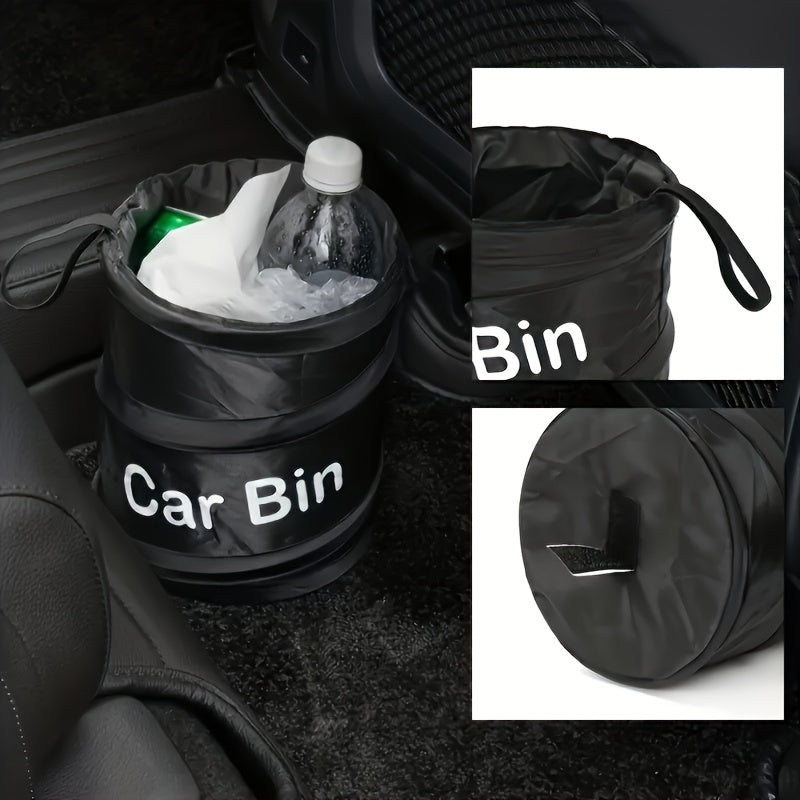 Universal Car Trash Can Collapsible Polyester Fiber Storage Organizer