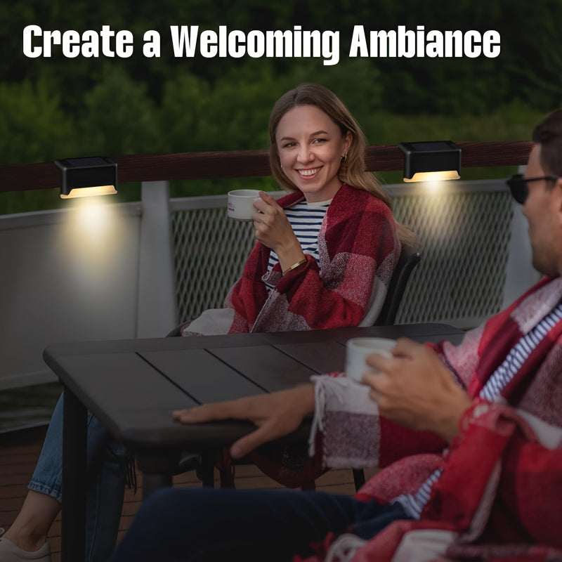 Pack de 8 luces solares para exteriores para escaleras, cercas, patios, jardines y caminos, impermeables