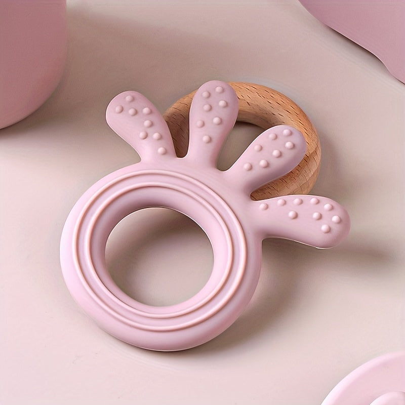 Baby Silicone Teether Toy for Infants and Toddlers Soft Textured BPA Free Fingerlike Design Dishwasher Safe