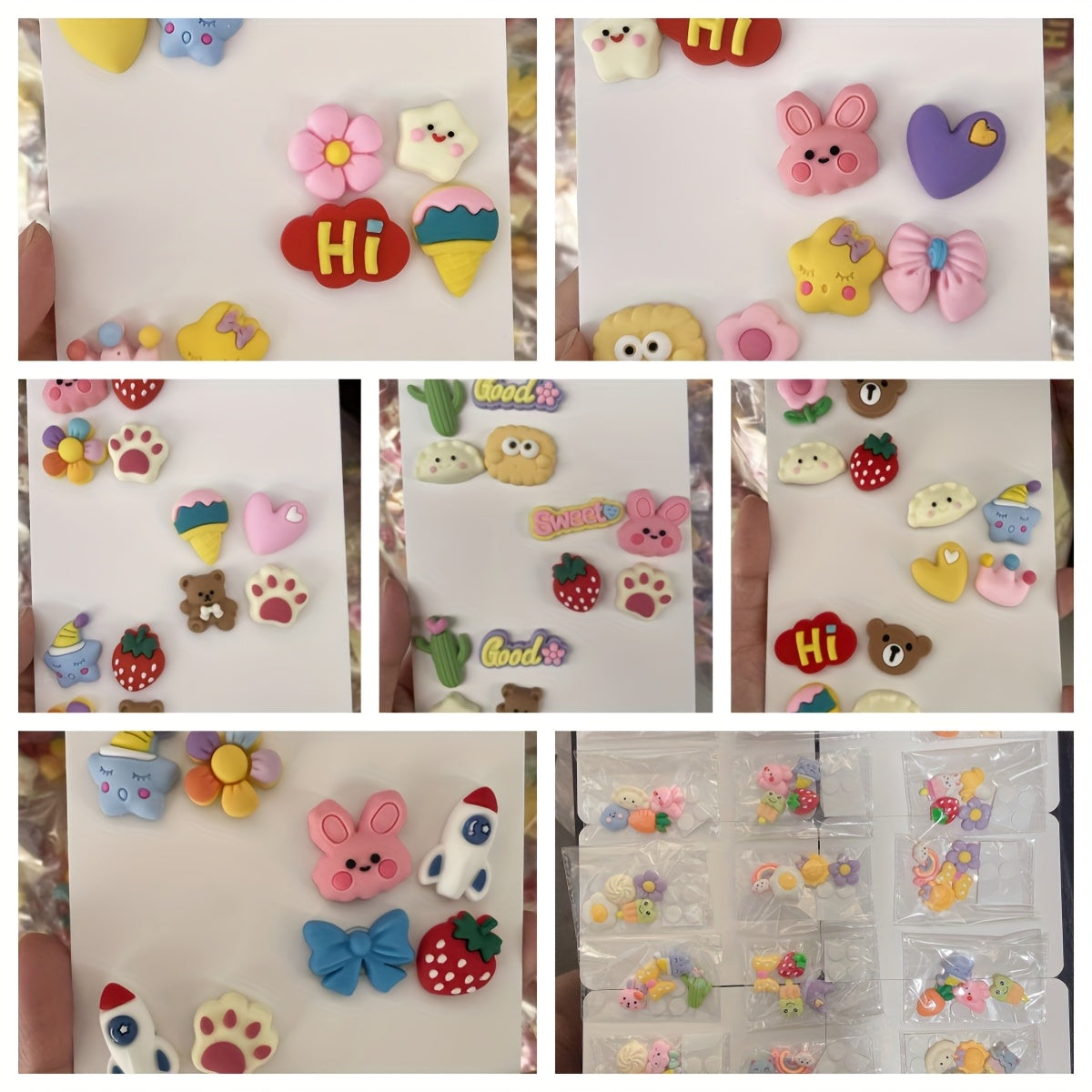 4Pcs Cartoon 3D Water Cup Stickers Resin Glitter Decor for Insulated Cups Phones