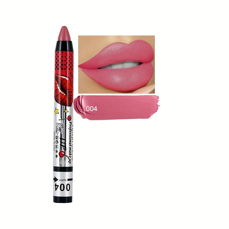 Mujer Bolígrafo de delineador de ojos y labios mate perlado 2 en 1 resistente al agua