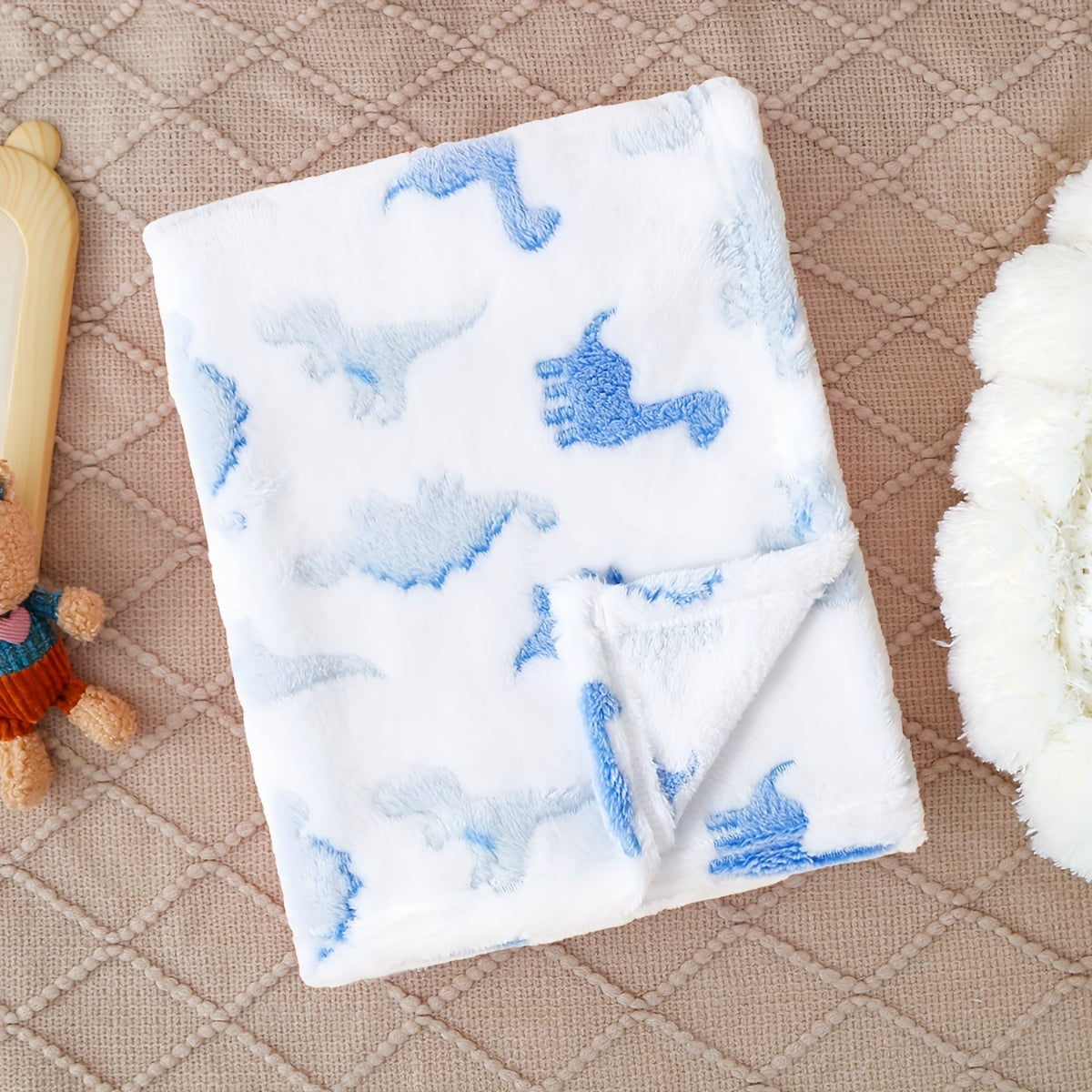 Мягкое и уютное плюшевое одеяло в виде динозавра, идеально подходящее для осени и зимы, обеспечивающее комфорт и тепло для всех ваших нужд в кондиционировании воздуха.