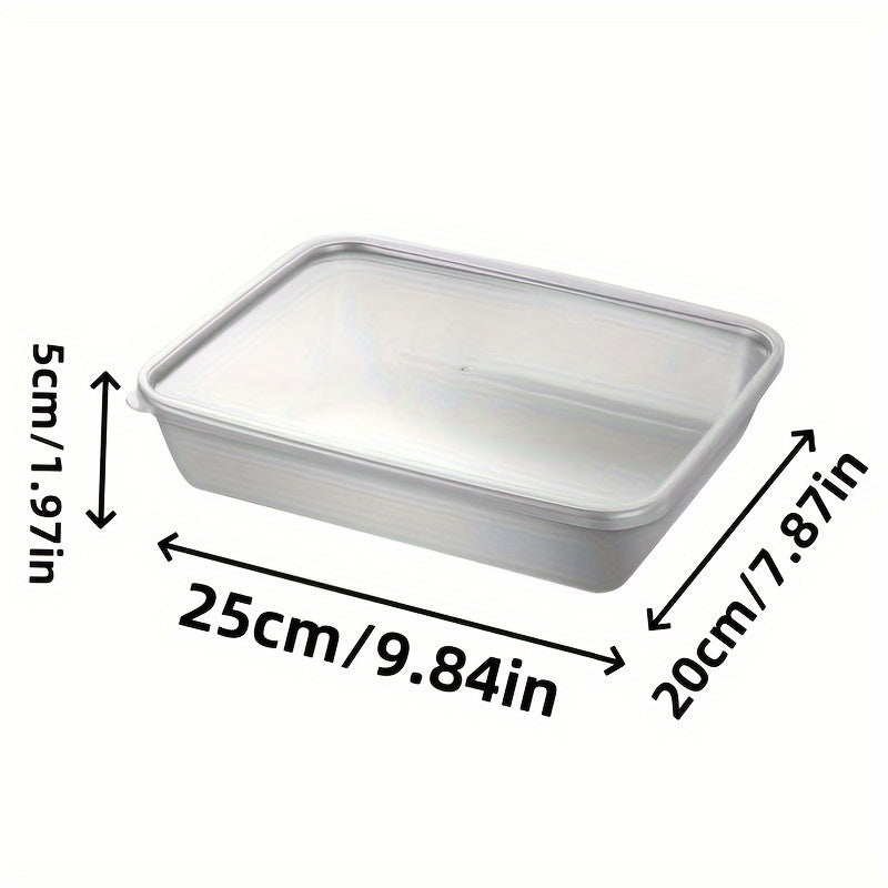 5pcs Stainless Steel Food Storage Containers with Clear Lids Leak-Proof Stackable
