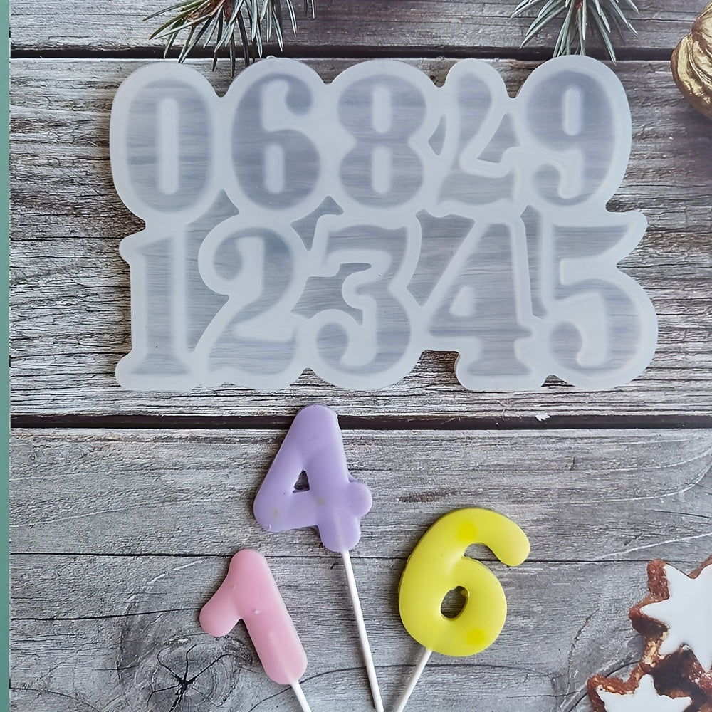 3D Silikon Raqamli Lollipop Formasi Keks Dekoratsiyasi va Shirinlik Tayyorlash uchun