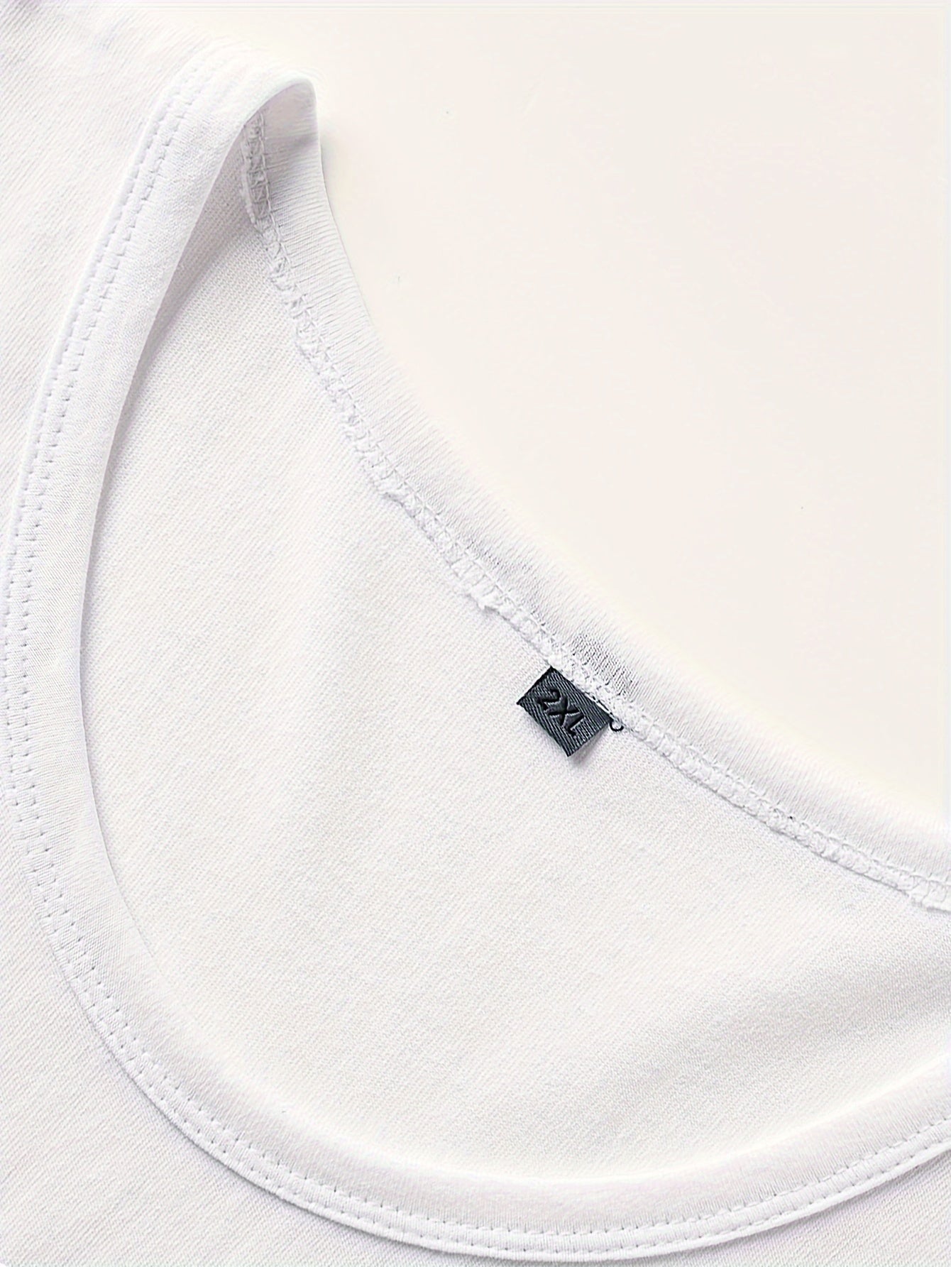 Plus Size Cotton Sports Tank Top for Men Solid Color Breathable Sleeveless Workout Tee