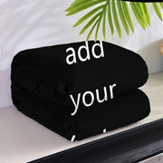 Personalized Polyester Flannel Fleece Blanket with Photo, Soft Cozy Throw for Home or Gifting