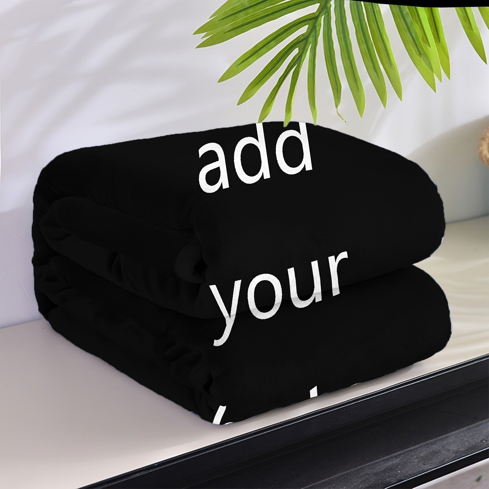 Personalized Polyester Flannel Fleece Blanket with Photo, Soft Cozy Throw for Home or Gifting