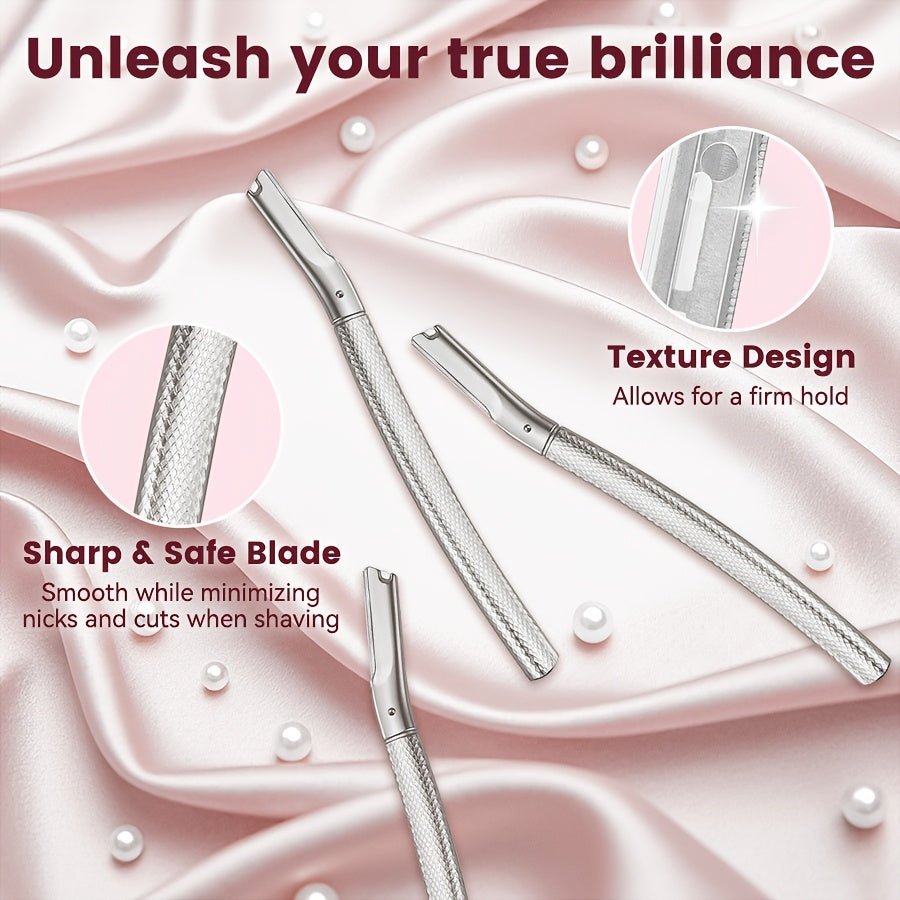 Унисекс инструмент для дермапланинга бровей бритва для лица с 13 запасными лезвиями