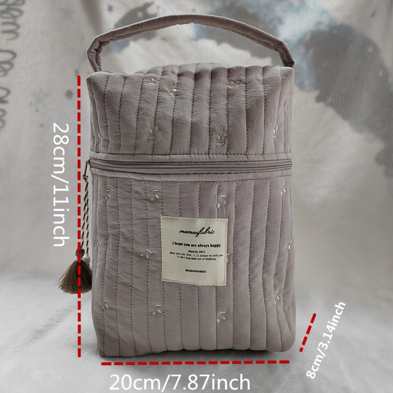 Сумка для подгузников, сумка для мамы, сумка для хранения подгузников с вышивкой, висячая сумка для коляски, портативная сумка для хранения подгузников