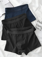 Men's Cotton Elastic Sports Underwear 3-Pack Large Size Shortie Casual