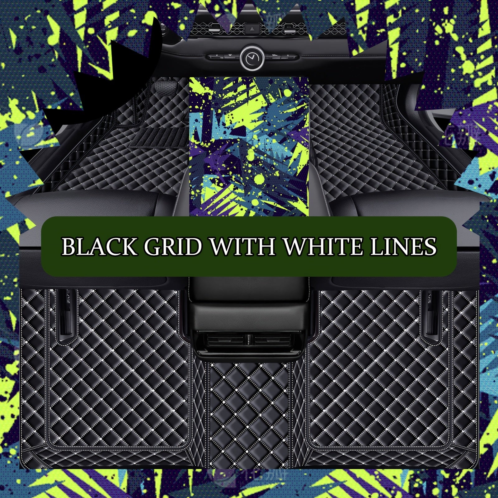 Car Floor Mat Waterproof Dustproof PU Leather for EV 2021-2023