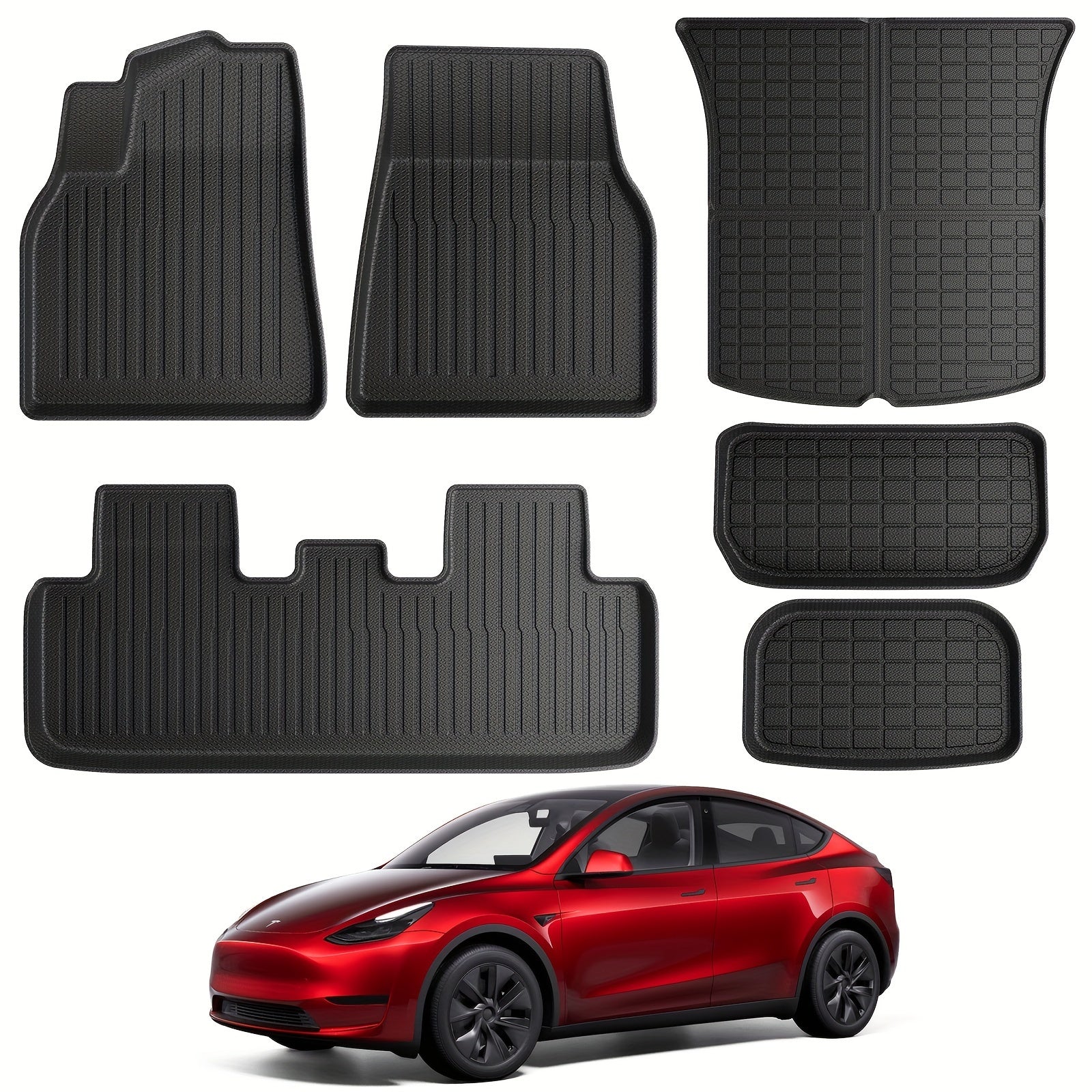 Barcha ob-havo uchun TPE pol matolari Tesla Model Y 2020-2023 yukxalta qoplamasi 6 ta paket