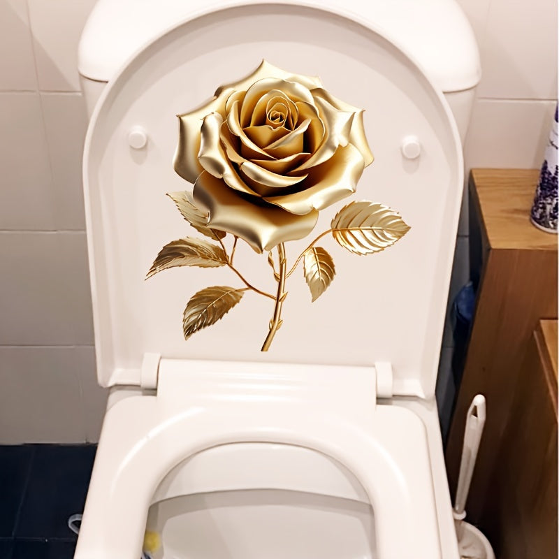 Waterproof Bathroom Wall Sticker Decal PVC Matte Finish Toilet Lid Decor