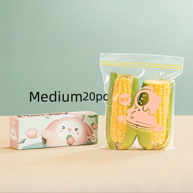 Oziq-ovqat uchun o'z-o'zidan yopiladigan saqlash sumkalari o'n besh, yigirma yoki o'ttiz dona, uy oshxonasida meva va sabzavotlarni saqlash uchun mukammal.