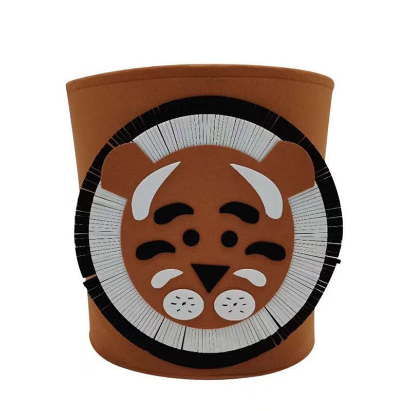 Cartoon Felt Storage Bin for Kids Toys Clothes 13.8x14.6 Inches