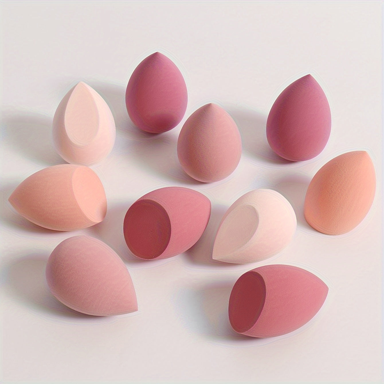 Tovoqlik uchun ikki tomonlama suvga chidamli PU nam va quruq blenderi makiyaj shimgichligi