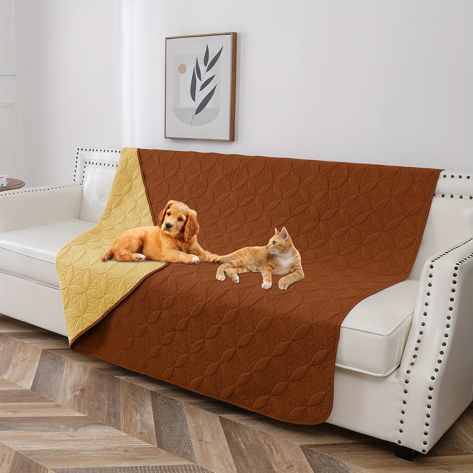 Waterproof Dog Bed Cover Non-Slip Stain-Resistant Furniture Sofa Protector for Small to Medium Dogs