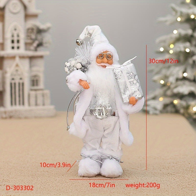figura decorativa de Santa Claus para Navidad de 12 pulgadas con botas de nieve para vacaciones y Año Nuevo en casa o negocio
