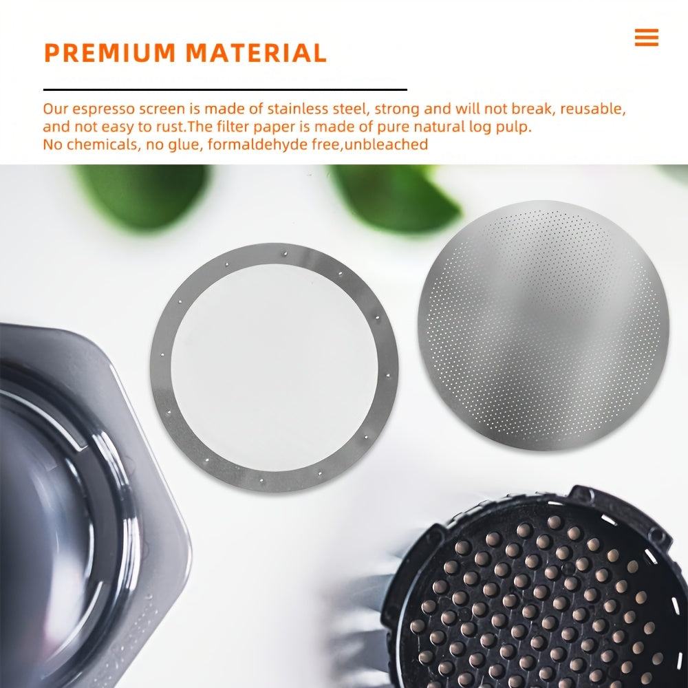 Stainless Steel Coffee Filter for AeroPress Reusable Mesh Filter with Paper Options