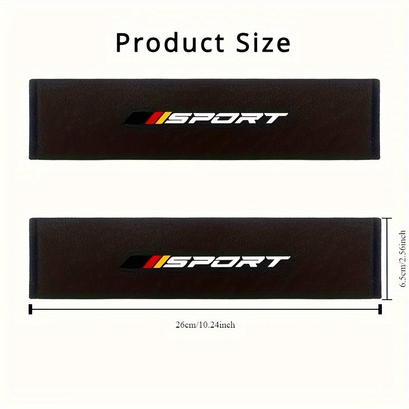 Soft Fleece Car Seat Belt Covers Shoulder Protection for BMW Audi Mercedes-Benz VW Ford 2pcs
