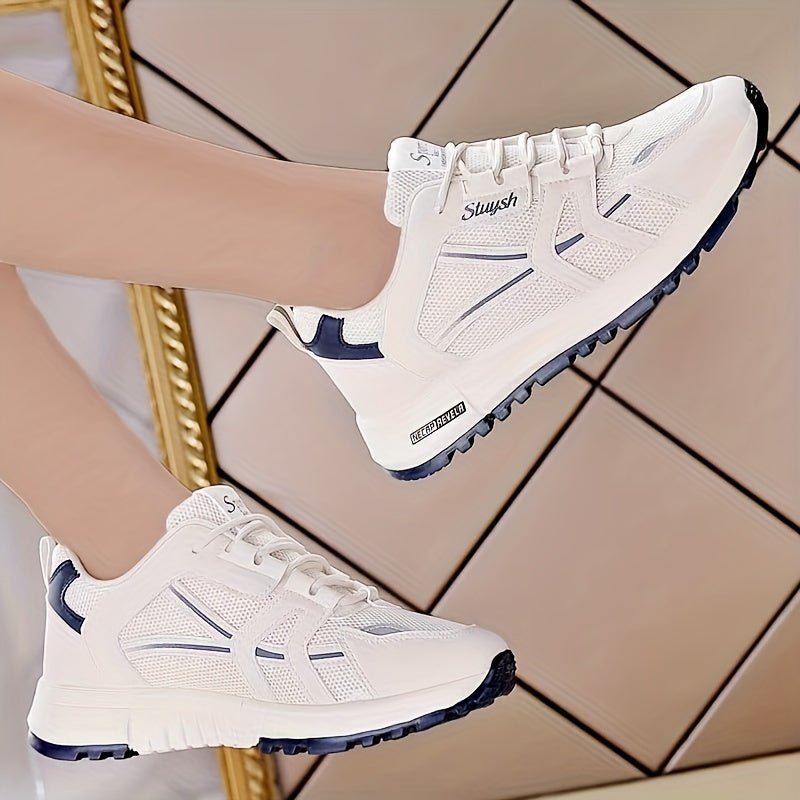 Women's Colorblock Casual Sneakers with Soft Sole Platform for Walking